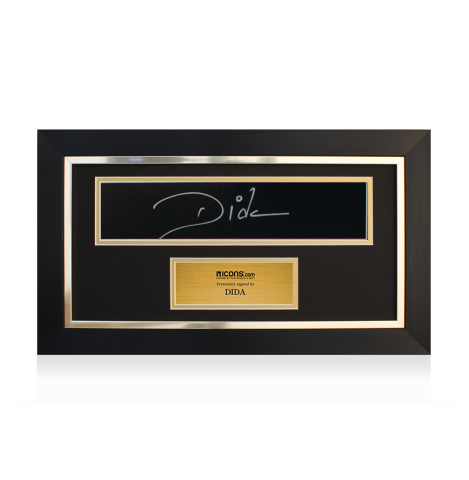 Dida Signed and Framed Black Plaque