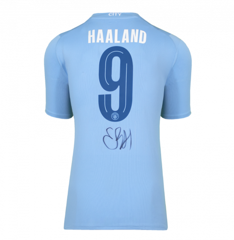 Erling Haaland Back Signed Manchester City 2023-24 Home Shirt