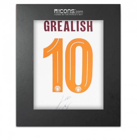 Jack Grealish Back Signed Manchester City 2023-24 Away Shirt In Deluxe Packaging