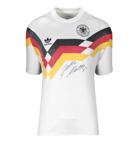 Lothar Matthaus Official FIFA World Cup™ Front Signed Germany 1988-90 Home Shirt In Deluxe Packaging Lothar Matthaus Official FIFA World Cup™ Front Signed Germany 1988-90 Home Shirt In Deluxe Packaging