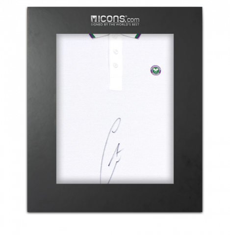 Carlos Alcaraz Signed White Wimbledon Polo Shirt In Deluxe Packaging