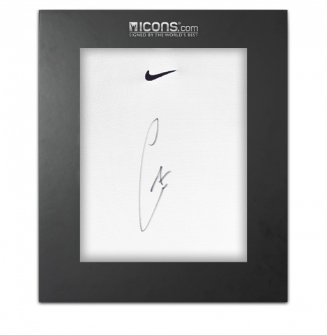 Carlos Alcaraz Signed White Nike Court Slam Tennis Shirt In Deluxe Packaging