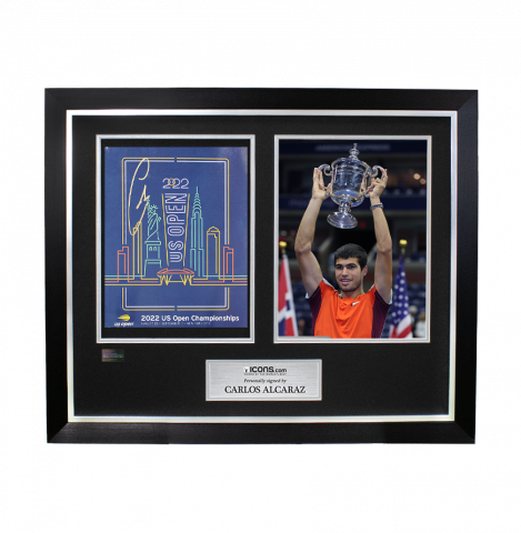 Carlos Alcaraz Signed and Framed Magazine: 2022 US Open Championships 