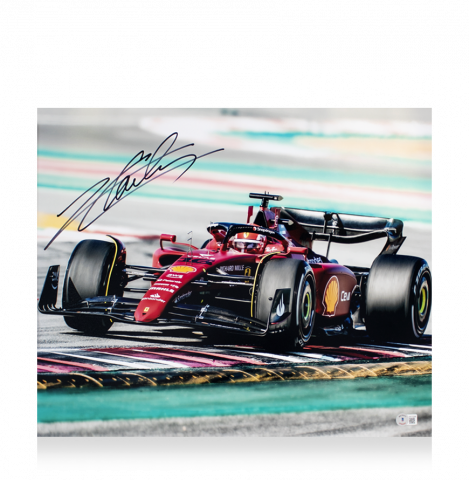Charles Leclerc Signed Photo - In Action