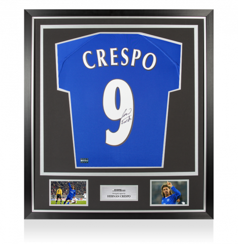 Hernan Crespo Back Signed Chelsea FC 2005-06 Home Shirt In