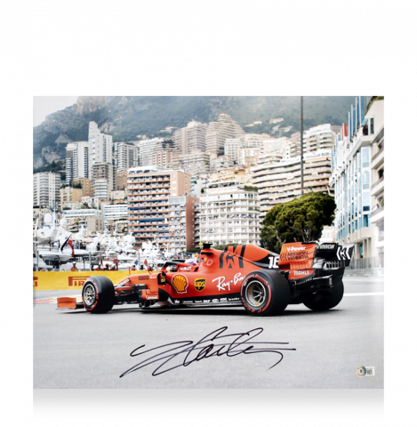Charles Leclerc Signed Photo - Rear View
