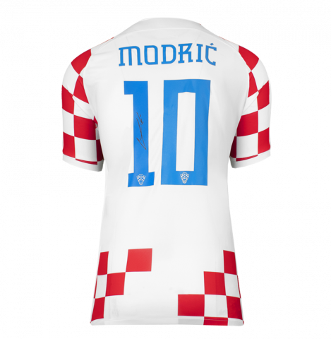 Luka Modric Back Signed Croatia 2022-23 Home Shirt