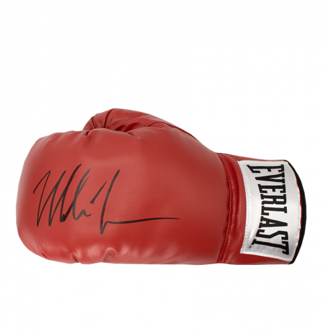 Mike Tyson Signed Boxing Glove: Everlast, Red