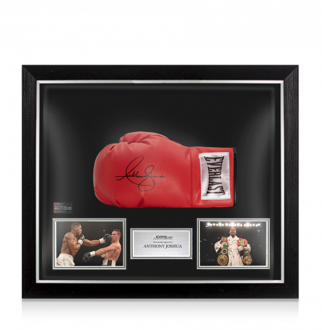 Anthony Joshua Signed Everlast Boxing Glove In Bubble Frame: Option 1