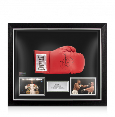 Anthony Joshua Signed Everlast Boxing Glove In Bubble Frame: Option 1