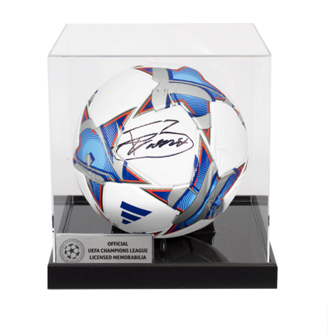 Bruno Guimarães Official UEFA Champions League Signed Football In Acrylic Case