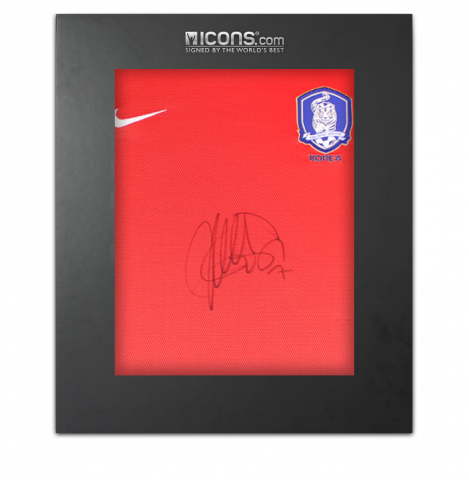 Son Heung-min Front Signed Korea Republic 2012-13 Home Shirt In Deluxe Packaging