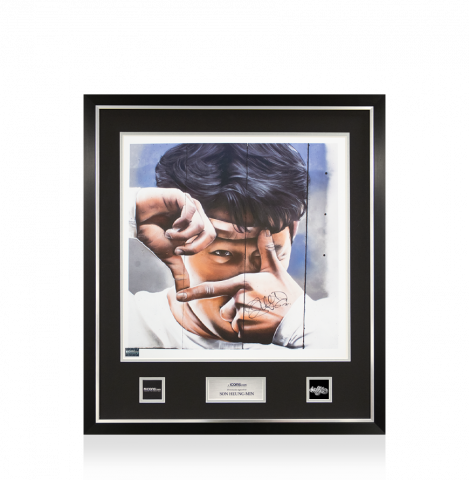Son Heung-min Signed and Framed MurWalls Limited Edition Graffiti Art - Camera Celebration
