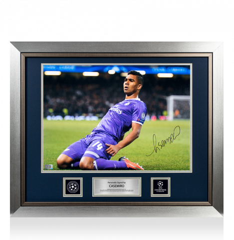 Casemiro Official UEFA Champions League Signed and Framed Real Madrid Photo: Final Goal