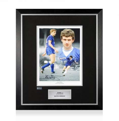 Kevin Sheedy Signed Everton Montage Print In Premium Photo Frame