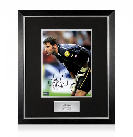 Petr Cech Signed Czech Republic Photo In Premium Photo Frame: UEFA EURO 2004