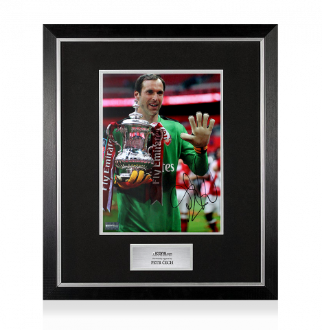Petr Cech Signed Arsenal Photo In Premium Photo Frame: 2017 FA Cup Winner