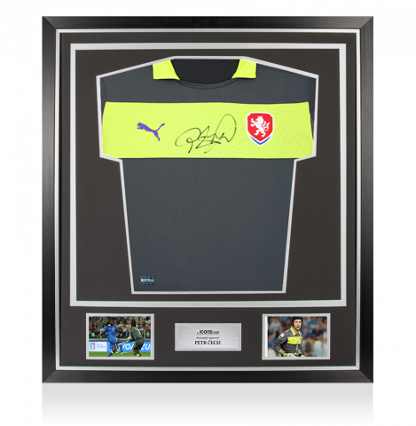 Petr Cech Signed Czech Republic 2012-13 Goalkeeper Shirt In Classic Frame