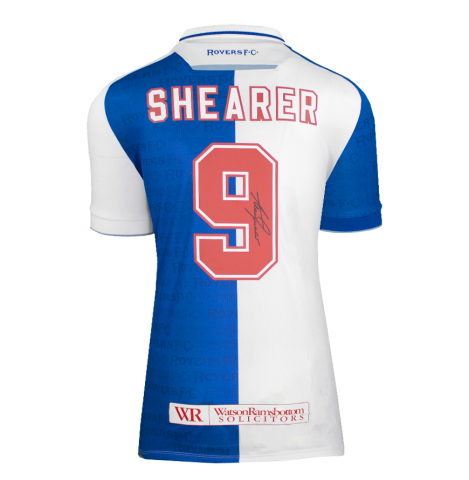 Alan Shearer Autographed Blackburn Rovers Modern Home Jersey In Deluxe Packaging