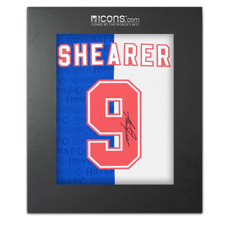 Alan Shearer Autographed Blackburn Rovers Modern Home Jersey In Deluxe Packaging