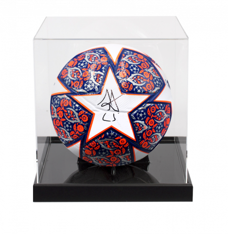 Julian Alvarez Signed UEFA Champions League Final Football In Acrylic Case