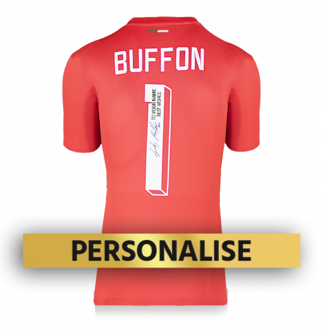 PRE-ORDER Gianluigi Buffon Signed and Personally Dedicated Italy Goalkeeper Shirt