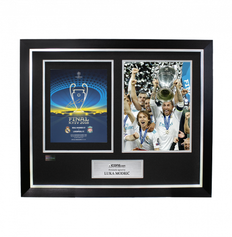 Luka Modric Signed and Framed Programme: 2018 UEFA Champions League Final 