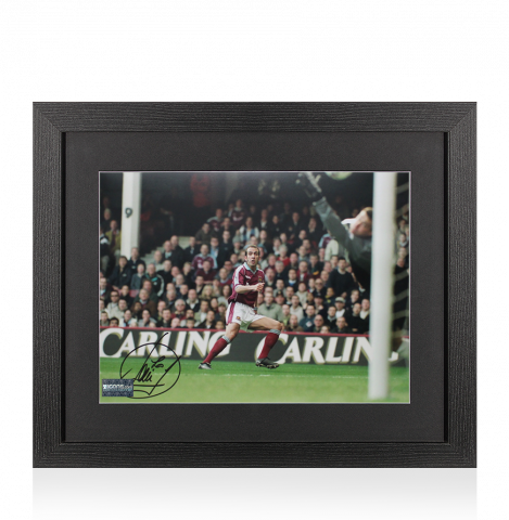 Paolo Di Canio Signed West Ham Photo In Black Wooden Frame: Italian Magic 