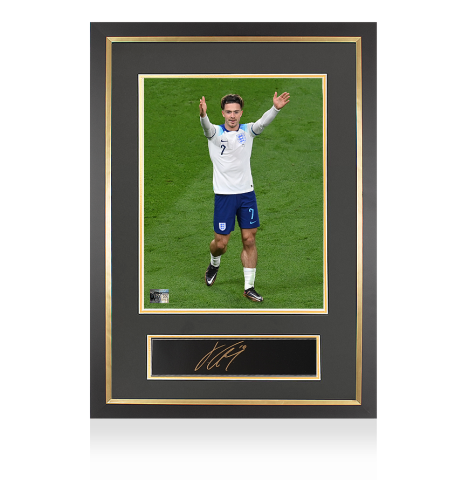 Jack Grealish Official 2022 FIFA World Cup™ Signed Plaque and Photo Frame: Goal vs IR Iran