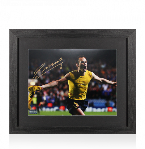 Andres Iniesta Signed FC Barcelona Photo: Four-Time UEFA