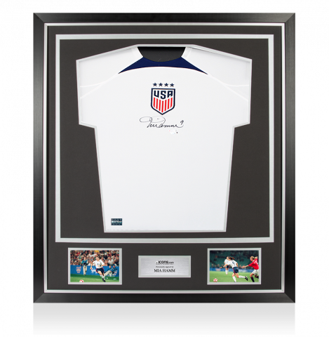 Mia Hamm Front Signed USWNT 2023 Home Shirt In Classic Frame