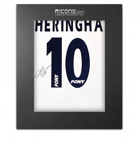 Teddy Sheringham Back Signed Tottenham Hotspur 1995-97 Home Shirt In Deluxe Packaging