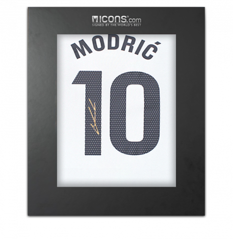 Luka Modric Back Signed Real Madrid 2023-24 Home Shirt In Deluxe Packaging