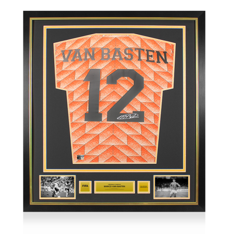 Marco van Basten Official FIFA World Cup™ Back Signed and Framed Netherlands 1988 Home Shirt 