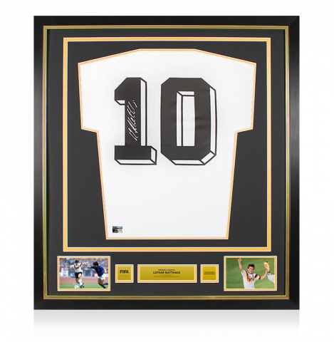 Lothar Matthaus Official FIFA World Cup™ Back Signed and Framed Modern Germany Home Shirt