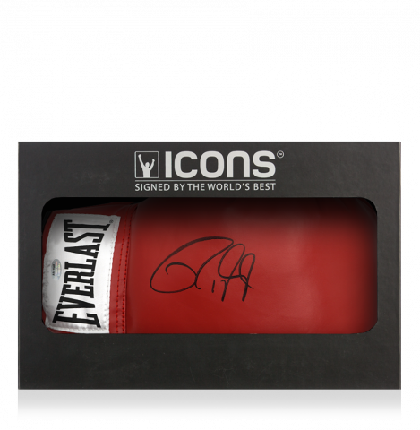 Roy Jones Jr Signed Everlast Red Boxing Glove In Deluxe Packaging
