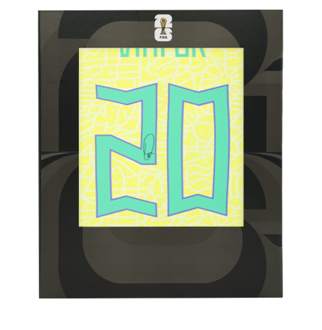 Vinicius Jr Official 2026 FIFA World Cup™ Back Signed Brazil 2024 Home Shirt In Deluxe Packaging Vinicius Jr Official 2026 FIFA World Cup™ Back Signed Brazil 2024 Home Shirt In Deluxe Packaging