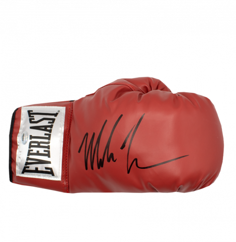 Mike Tyson Signed Everlast Red Full Size Boxing Glove In Deluxe Packaging