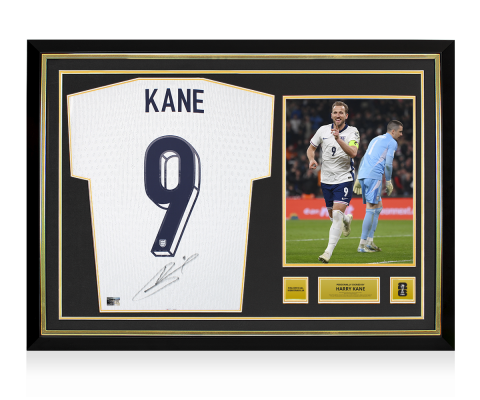 Harry Kane Official 2026 FIFA World Cup™ Back Signed and Hero Framed England 2024 Home Shirt