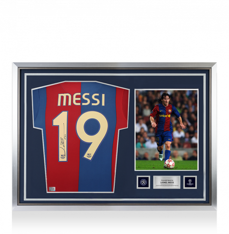 Lionel Messi Official FC Barcelona Front Signed and Framed