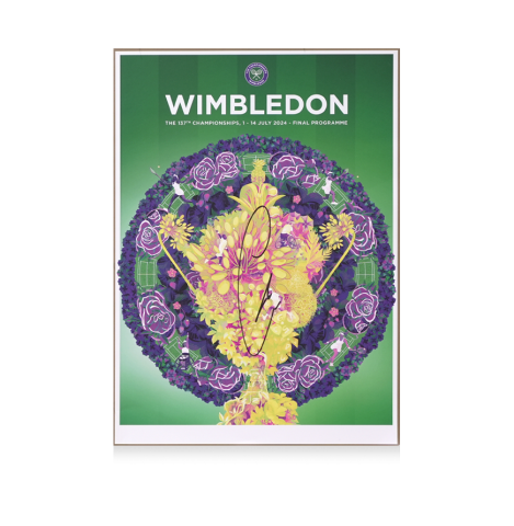 Carlos Alcaraz Signed 2024 Wimbledon Final Programme