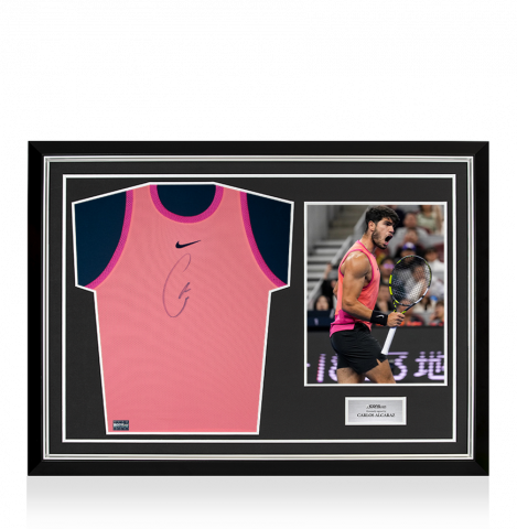 Carlos Alcaraz Signed Dri-Fit Slam Alcaraz NY Tank Top In Hero Frame: Option 1