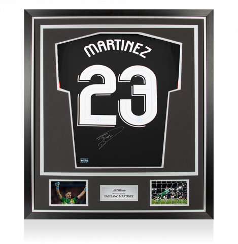 Emiliano Martinez Back Signed Aston Villa 2024-25 Goalkeeper Shirt In Classic Frame
