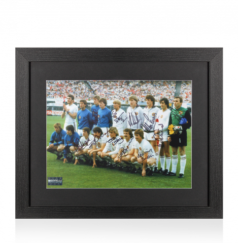 Aston Villa Multi-Signed Photo In Black Wooden Frame: 1982 European Cup Final