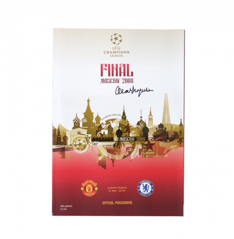 WAREHOUSE SECONDS Sir Alex Ferguson Signed 2008 UEFA Champions League Final Programme - Grade C