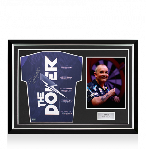 Phil Taylor Signed Polo Shirt - 'The Power' In Hero Frame: Option 1