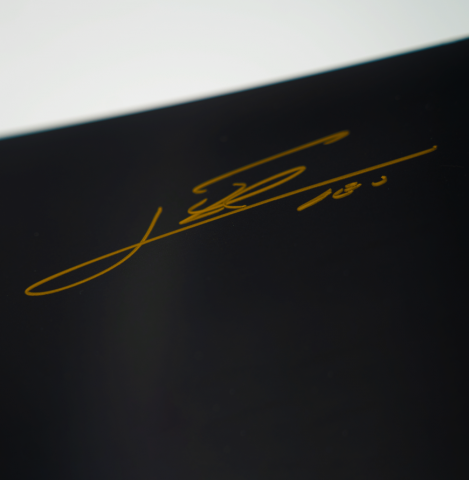 Lionel Messi Signed Argentina Photo In Black Wooden Frame: 2022 FIFA World Cup Winner