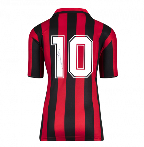 Ruud Gullit Back Signed AC Milan 1988 Home Shirt In Deluxe Packaging