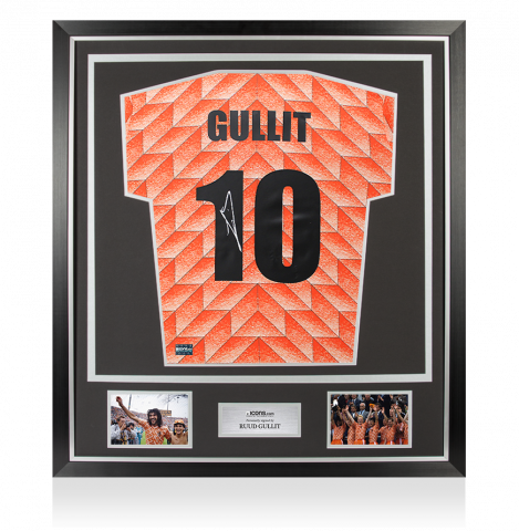 Ruud Gullit Back Signed Netherlands 1988 Home Shirt In Classic Frame