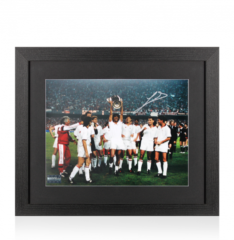 Ruud Gullit Signed AC Milan Photo In Black Wooden Frame: 1989 UEFA Champions League Winner